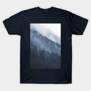 Blue Misty Mountainside T-Shirt